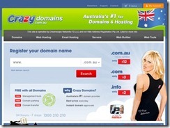 CrazyDomains – 澳大利亚注册商.COM域名首年3澳元