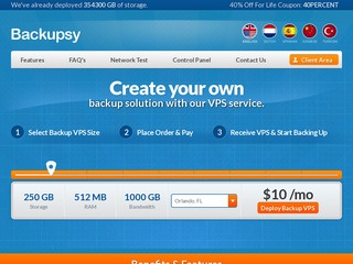 Backupsy – 500G硬盘备份KVM VPS月付$7