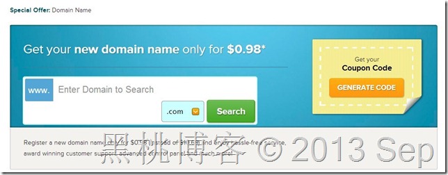 Namecheap – 新用户0.98美元域名注册优惠